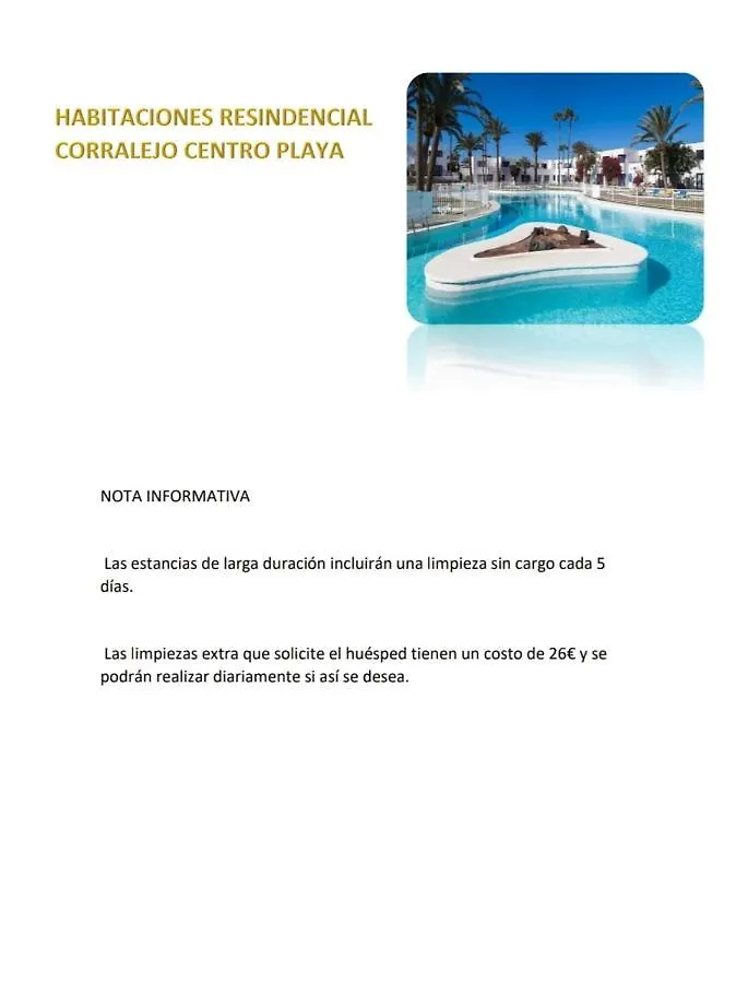 Habitaciones Residencial Corralejo Centro Playa 0*,